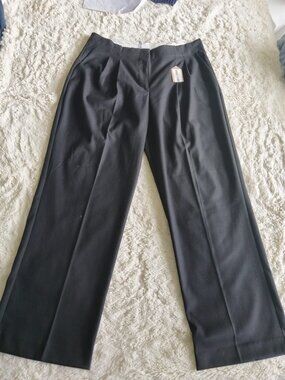 NWT 2NDDAY DAY Birger et Mikkelsen Carter Black Wide Leg Trousers Pants Sz 42/10